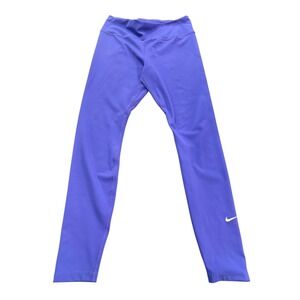 Nike Dri-FIT Womens Purple Mid Rise Athletic Leggings Training Pants Size M